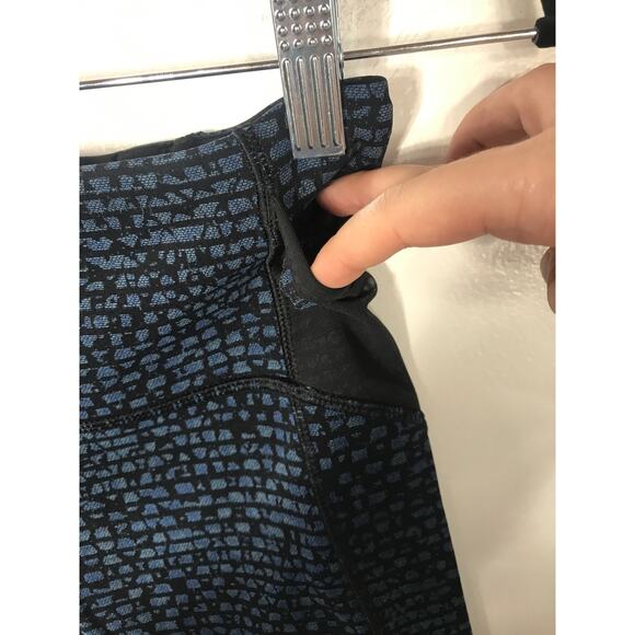 Lululemon Deep Breath Crop Pants Shattered Weave Blue Black Legging 6 / Small - Picture 4 of 14